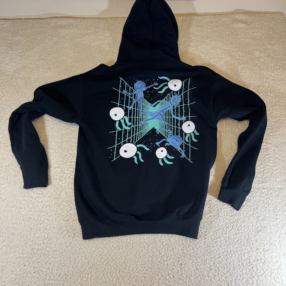 Rick & Morty Mens Small Graphic Hoodie Digital Warp Sweatshirt - Picture 8 of 14
